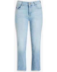 DL1961 - Mara hoch sitzende cropped jeans mit geradem bein - Lyst