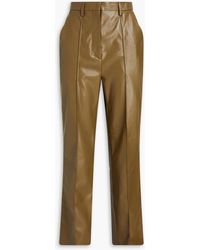 Nanushka - Lucee Vegan Leather Straight-leg Pants - Lyst
