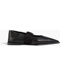 Sportmax - Fiesta Glossed-Leather Mary Jane Flats - Lyst