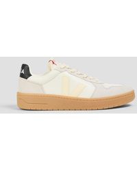 Veja - V-82 Suede And Leather Sneakers - Lyst