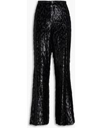 Jonathan Simkhai - Shivon Metallic Fil Coupé Lurex And Silk-blend Wide-leg Pants - Lyst