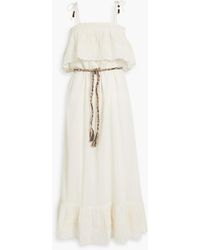 Antik Batik - Felicia Ruffled Swiss-dot Cotton Maxi Dress - Lyst