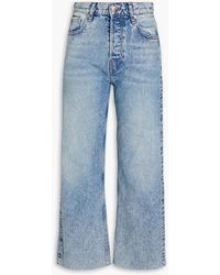 IRO - Orchae hoch sitzende jeans mit weitem bein in ausgewaschener optik - Lyst