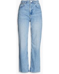 FRAME - Le high hoch sitzende jeans mit geradem bein und cut-outs - Lyst