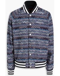 Missoni - Crochet-knit Cotton-blend Bomber Jacket - Lyst