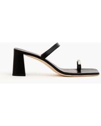 STAUD - Frankie Embellished Leather Sandals - Lyst
