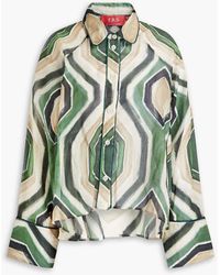 F.R.S For Restless Sleepers - Arpinia Printed Cotton-voile Shirt - Lyst