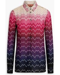 Missoni - Metallic Crochet-knit Shirt - Lyst