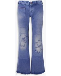 ERL - Frayed Low-rise Flared Jeans - Lyst