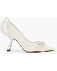 Nicholas Kirkwood - Monstera 90 Embellished Leather And Woven Pumps - Lyst