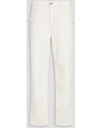Brunello Cucinelli - Bead-embellished High-rise Straight-leg Jeans - Lyst