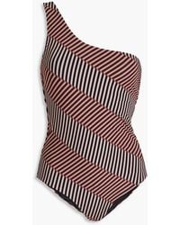 Jets by Jessika Allen - Raya One-shoulder Striped Swimsuit - Lyst