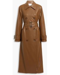 Stand Studio - Malou Faux Leather Trench Coat - Lyst