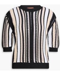 Missoni - Striped Pointelle-Knit Sweater - Lyst