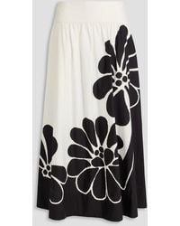 FARM Rio - Floral-Print Cotton-Poplin Midi Skirt - Lyst
