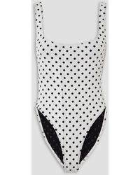 Leslie Amon - Cindy badeanzug aus seersucker mit polka-dots - Lyst