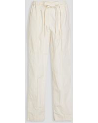 Emporio Armani - Cotton Tapered Pants - Lyst