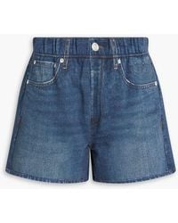 Rag & Bone - Miramar Denim-effect Print French Cotton-terry Shorts - Lyst