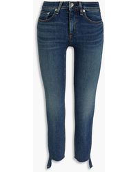 Rag & Bone - Cate Cropped Mid-rise Skinny Jeans - Lyst