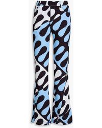 PUCCI - Printed Crepe Bootcut Pants - Lyst