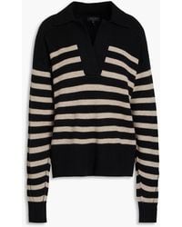 Rag & Bone - Bridget Striped Wool-blend Polo Sweater - Lyst