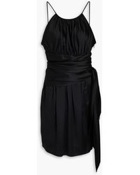 Emporio Armani - Draped Silk-satin Mini Dress - Lyst