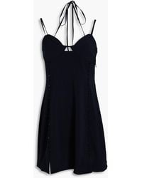 Jonathan Simkhai - Eilish Embellished Layered Stretch-twill Mini Dress - Lyst