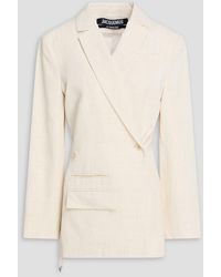 Jacquemus - Tibau Double-breasted Linen-blend Blazer - Lyst