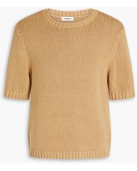 Sandro - Cotton And Silk-blend Sweater - Lyst