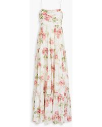byTiMo - Tiered Floral-print Georgette Maxi Dress - Lyst