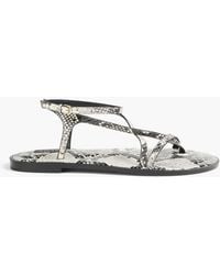 A.Emery - Edna Snake-Effect Leather Sandals - Lyst