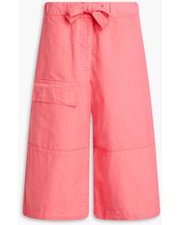 Dries Van Noten - Cropped Cotton-canvas Tapered Pants - Lyst