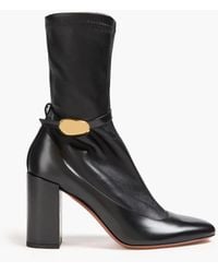 Zimmermann - Embellished Stretch And Glossed-Leather Sock Boots - Lyst