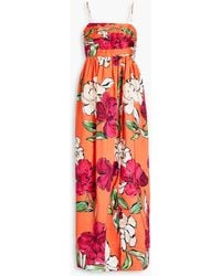 Aje. - Monument Floral-print Linen-blend Maxi Dress - Lyst