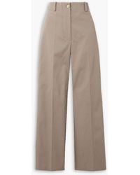 Patou - Cotton-twill Wide-leg Pants - Lyst