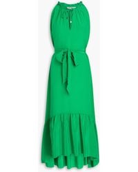 Heidi Klein - Ruffled Silk Crepe De Chine Midi Dress - Lyst