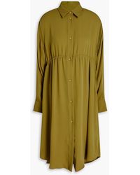 MM6 by Maison Martin Margiela - Cutout Convertible Crepe De Chine Shirt Dress - Lyst