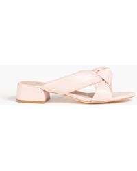 Stuart Weitzman - Vacay 35 Knotted Leather Sandals - Lyst