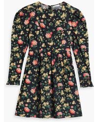 BATSHEVA - Floral-print Cotton-poplin Mini Dress - Lyst