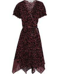 dvf animal devore wrap dress