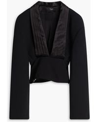 A.W.A.K.E. MODE - Satin-paneled Crepe Top - Lyst
