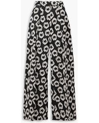 Ulla Johnson - Cai Pleated Fil Coupé Faille Wide-leg Pants - Lyst