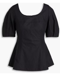 Theory - Cotton-Blend Poplin Top - Lyst