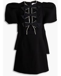 Rebecca Vallance - Katie Cutout Bow-embellished Crepe Mini Dress - Lyst