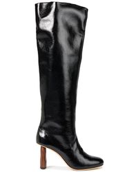 Rejina Pyo Allegra Textured-leather Over-the-knee Boots - Black