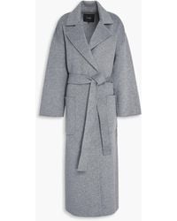 Maje - Wool-Blend Felt Coat - Lyst