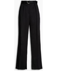 Jil Sander - Belted Satin-twill Wide-leg Pants - Lyst