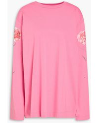 Simone Rocha - Floral-Print Cotton-Jersey Top - Lyst