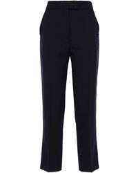 Sandro Ilena Piqué Straight-leg Trousers Midnight Blue