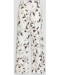 Stella McCartney - Printed Silk-Twill Straight-Leg Pants - Lyst